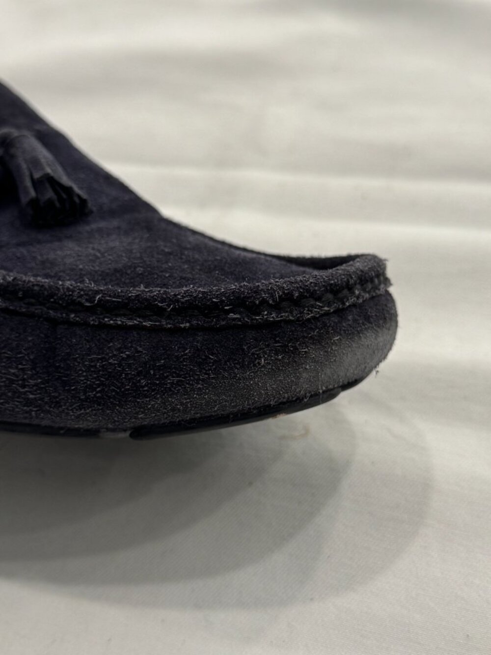Prada Men's Suede Blue Tassles Loafers Size: 11 - Picture 8 of 9
